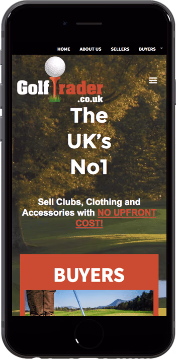 Golf Trader - Mobile View